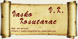 Vasko Košutarac vizit kartica
